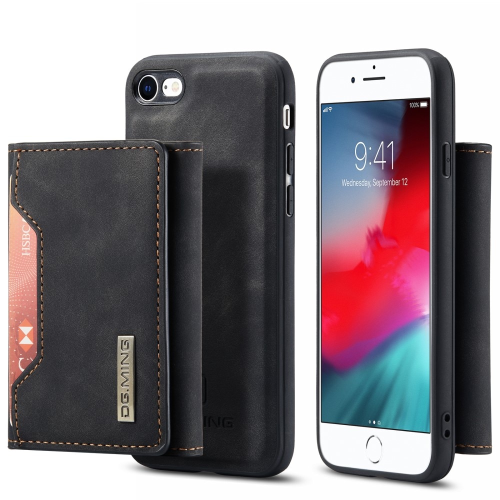 Magnetic Card Slot Case iPhone SE (2020) Zwart