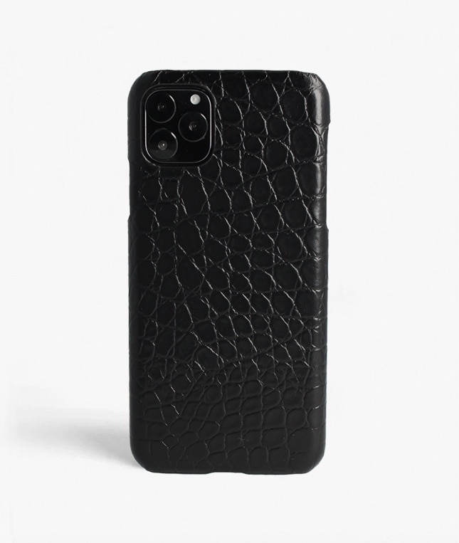 Hoesje iPhone 11 Pro Max Small Croco Zwart