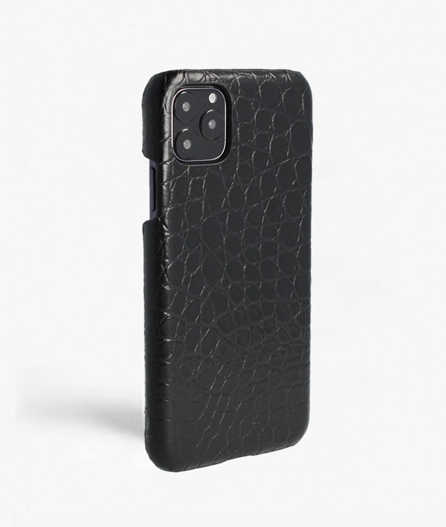 Hoesje iPhone 11 Pro Max Small Croco Zwart