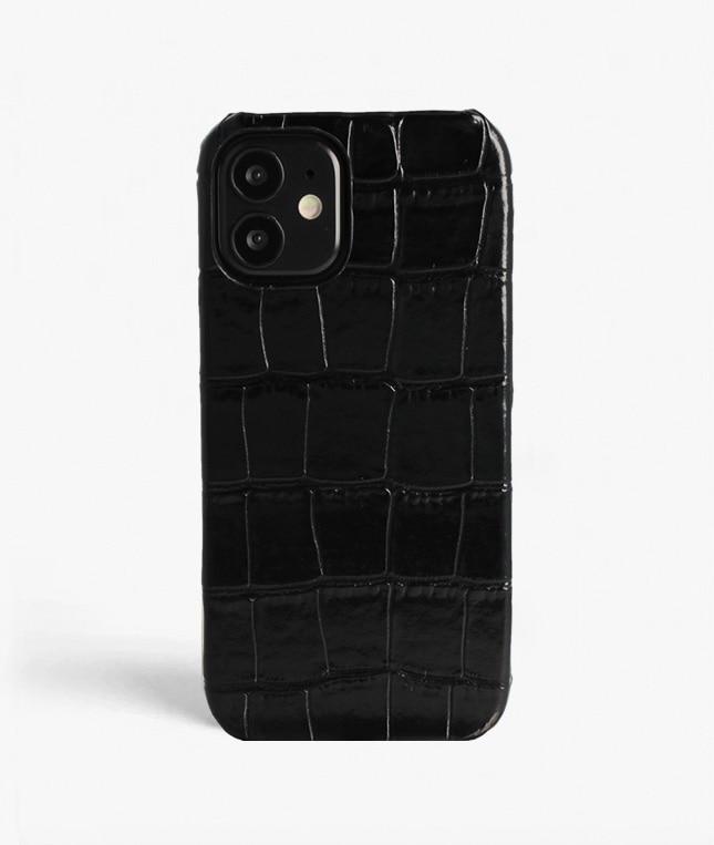 Hoesje iPhone 12 Mini Croco Zwart