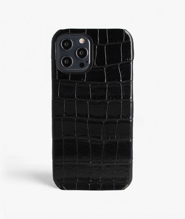 Hoesje iPhone 12 Pro Max Croco Black