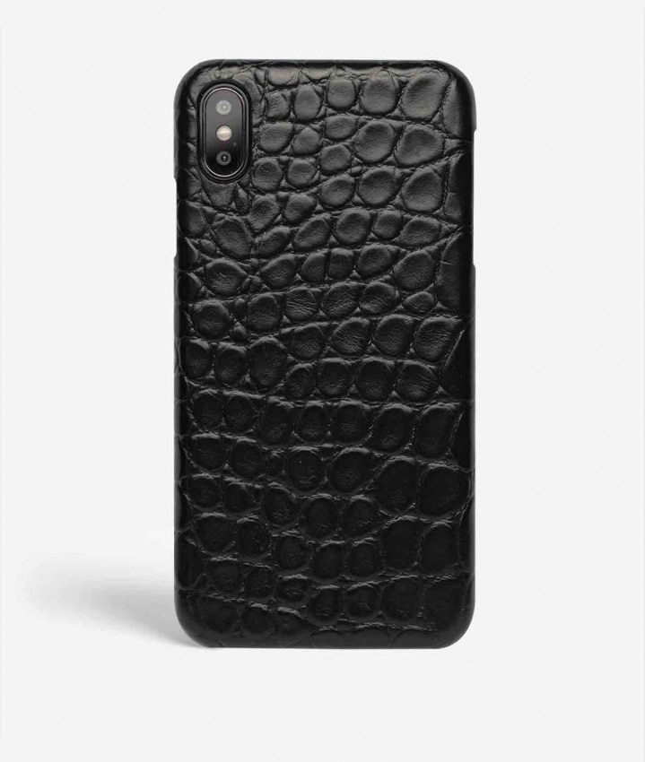 Hoesje iPhone X/XS Small Croco Zwart