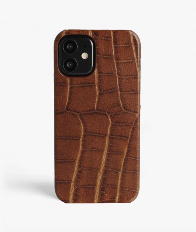 Hoesje iPhone 12 Mini Croco Bruin