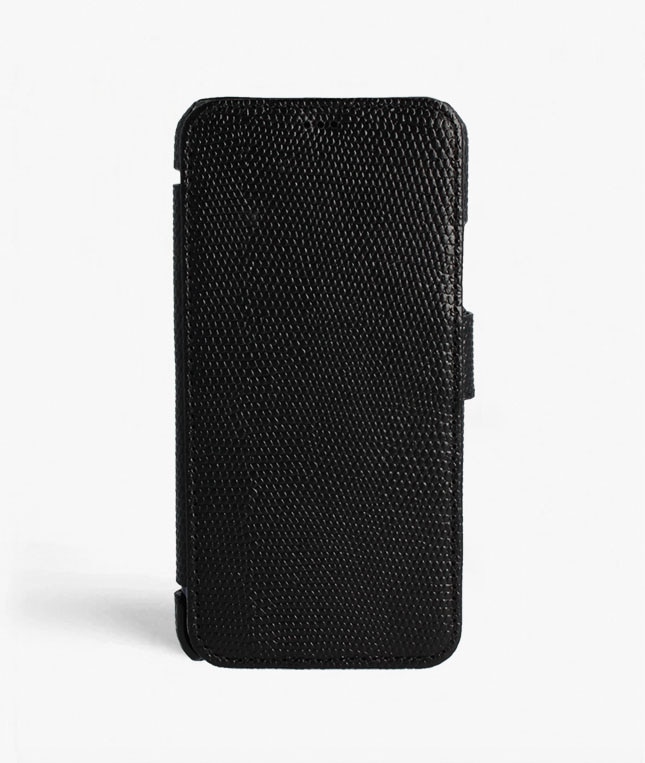 Bookcover hoesje iPhone 11 Pro Max Lizard Black