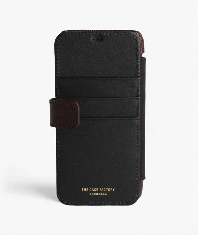 Bookcover hoesje iPhone 11 Pro Max Lizard Brown