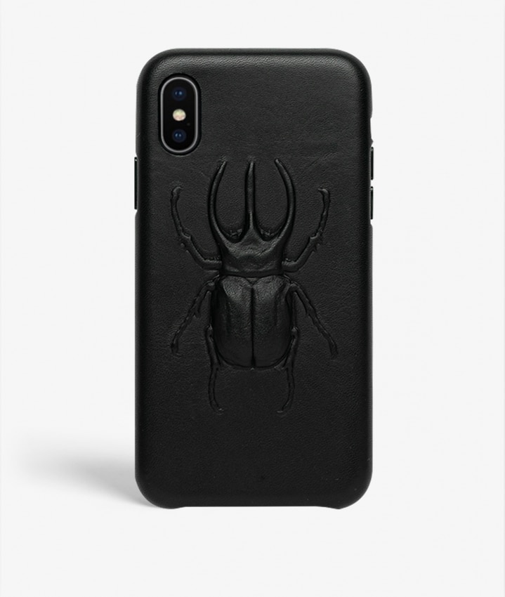 Hoesje iPhone Xs Max Beetle Calf Black