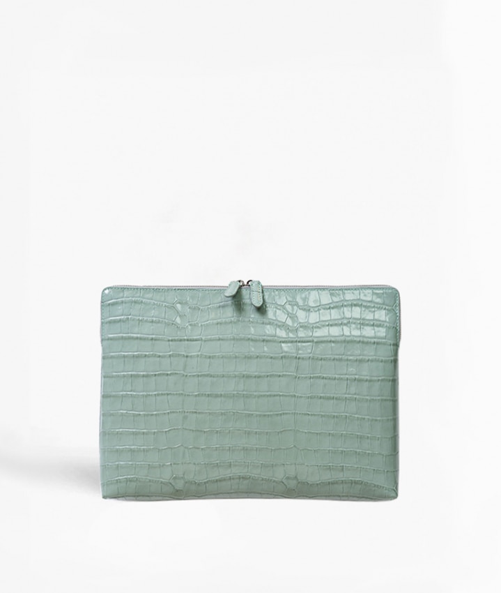 Laptoptas 15" Croco Pastell Teal