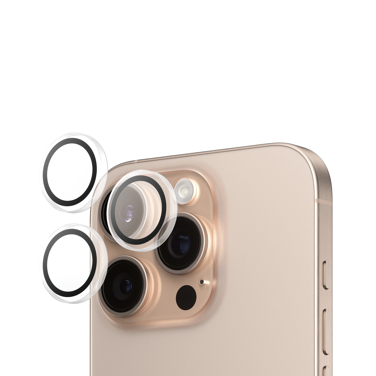 iPhone 16 Pro Hoops Camera Lens Protector Transparant