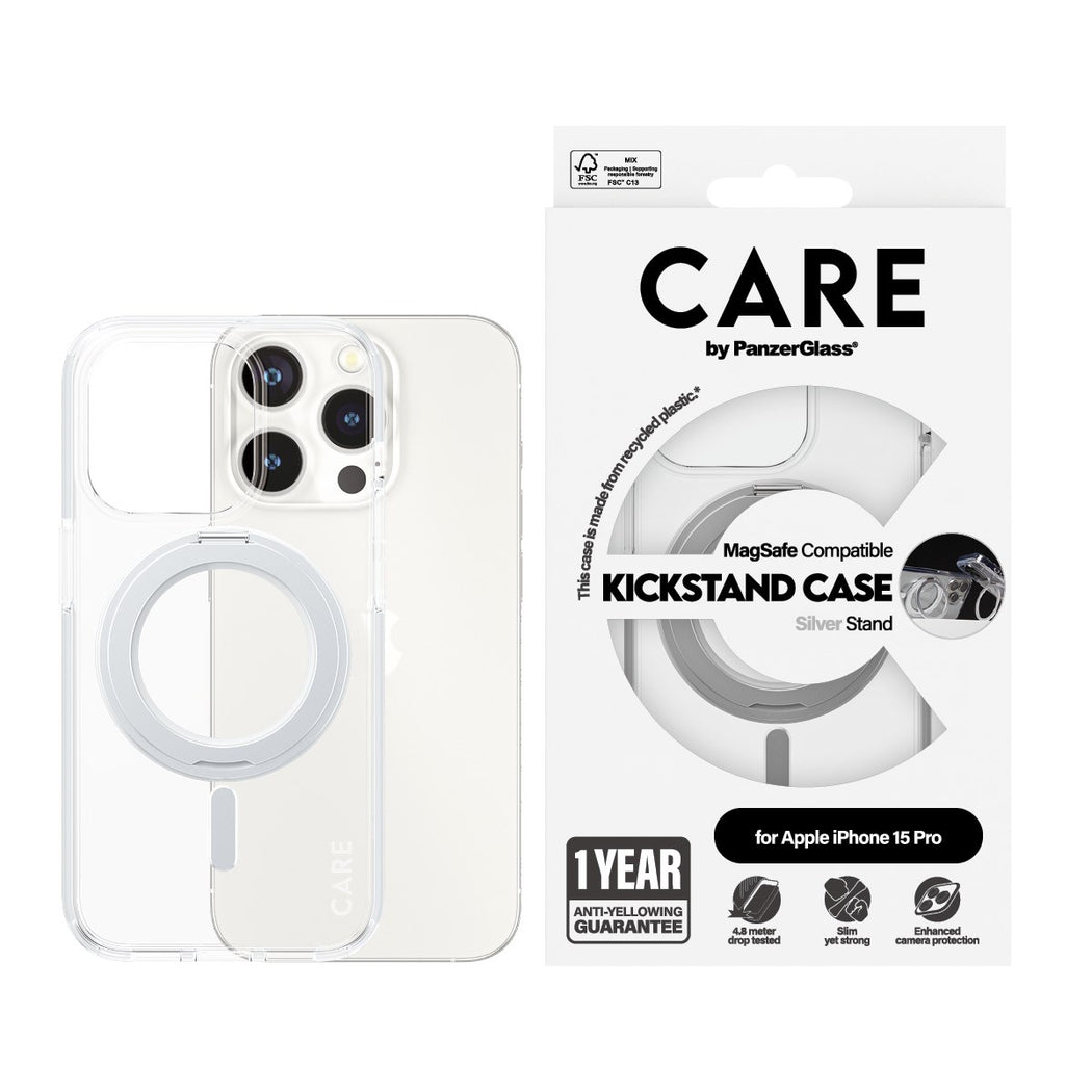 iPhone 15 Pro Kickstand Case MagSafe transparant