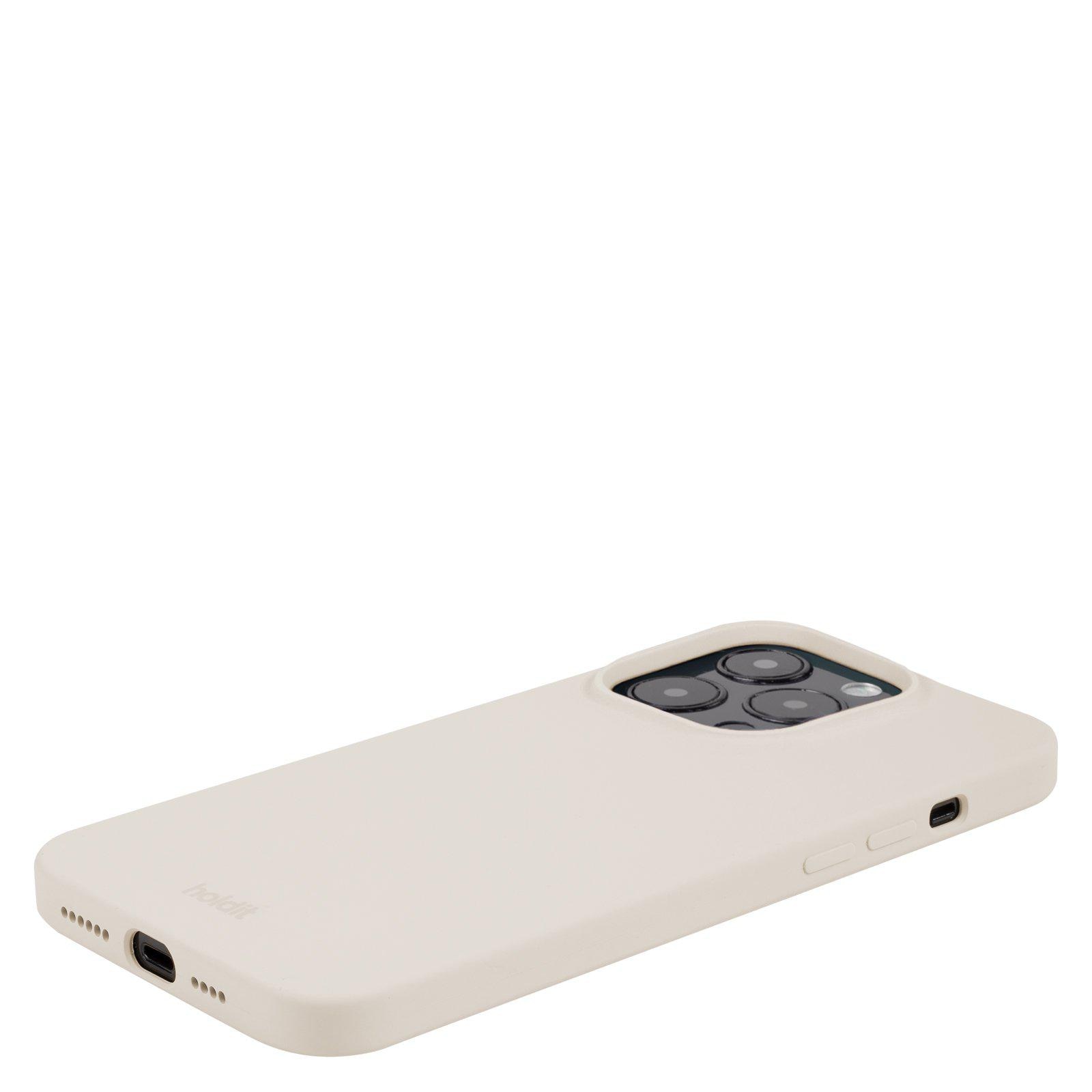 Siliconen hoesje iPhone 15 Pro Light Beige