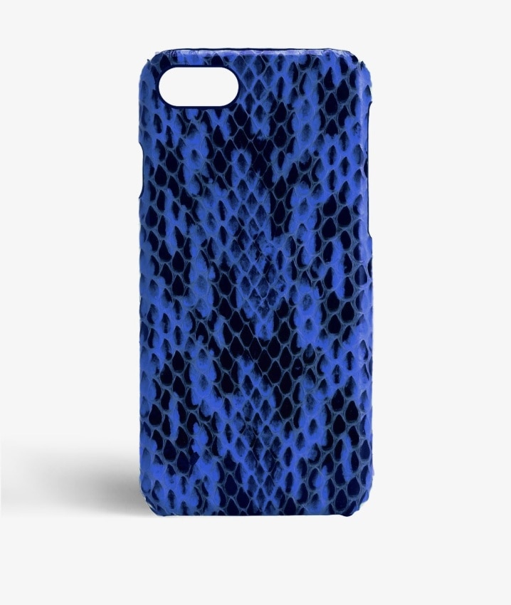 Hoesje iPhone 8 Real Water Snake Cobalt