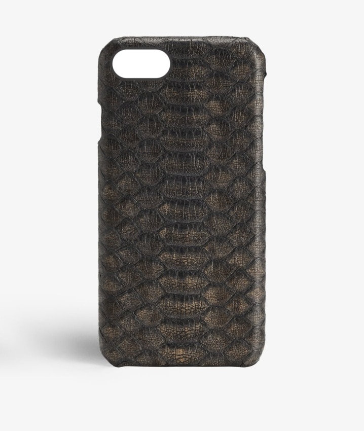 Hoesje iPhone SE 2022 Real Python Black/Bronze