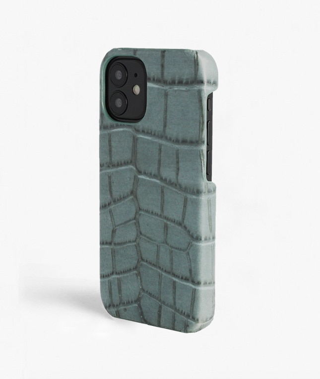 Hoesje iPhone 13 Mini Croco Teal