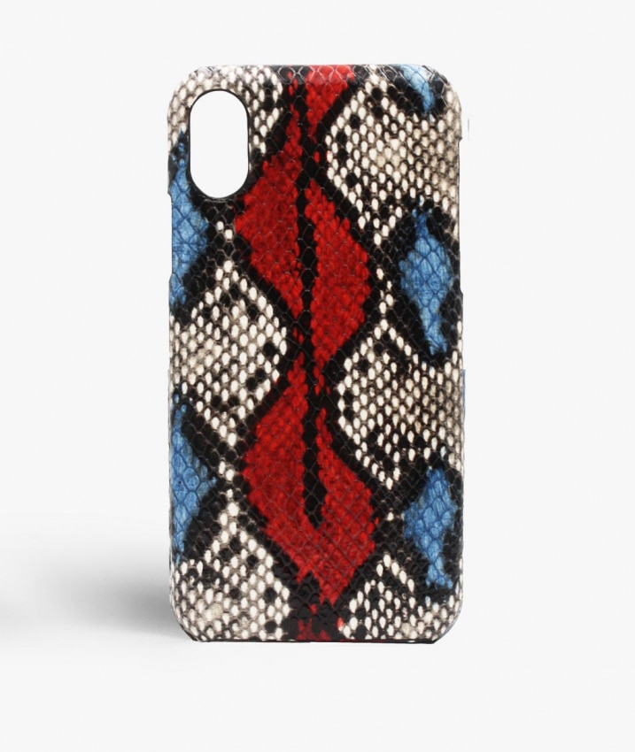 Hoesje iPhone X/XS Snake Cobalt/Red