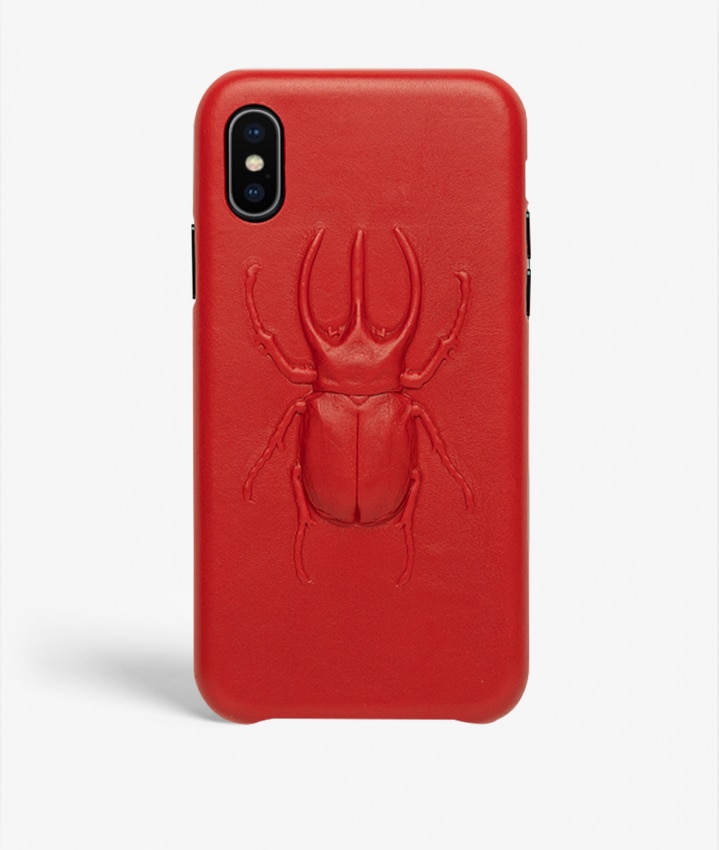 Hoesje iPhone Xs Max Beetle Calf Red