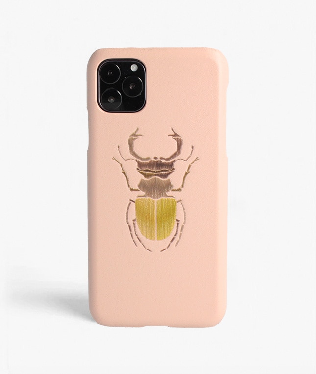 Hoesje iPhone 11 Pro Max Beetle Calf Dusty Pink