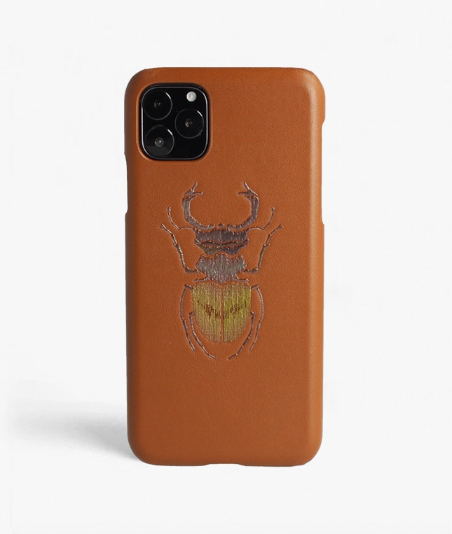 Hoesje iPhone 11 Pro Max Beetle Calf Dusty Cognac