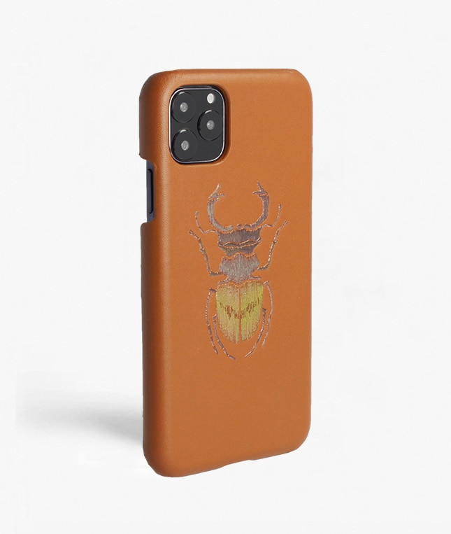 Hoesje iPhone 11 Pro Max Beetle Calf Dusty Cognac