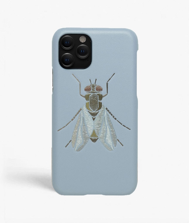 Hoesje iPhone 11 Pro Max Fly Calf Celeste