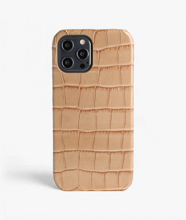 Hoesje iPhone 12 Pro Max Croco Sand