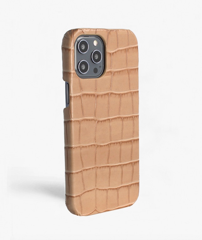 Hoesje iPhone 12 Pro Max Croco Sand