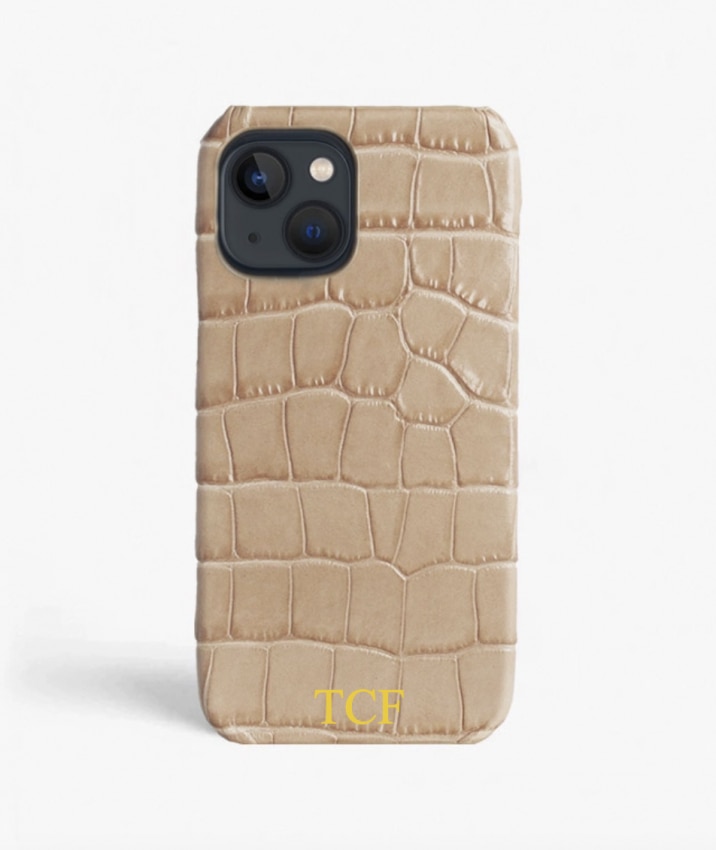 Hoesje iPhone 12 Mini Croco Sand