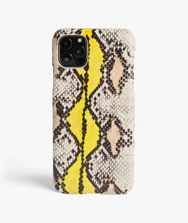 Hoesje iPhone 11 Pro Max Snake Yellow/Beige