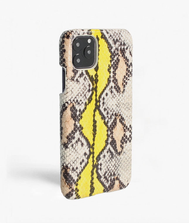 Hoesje iPhone 11 Pro Max Snake Yellow/Beige