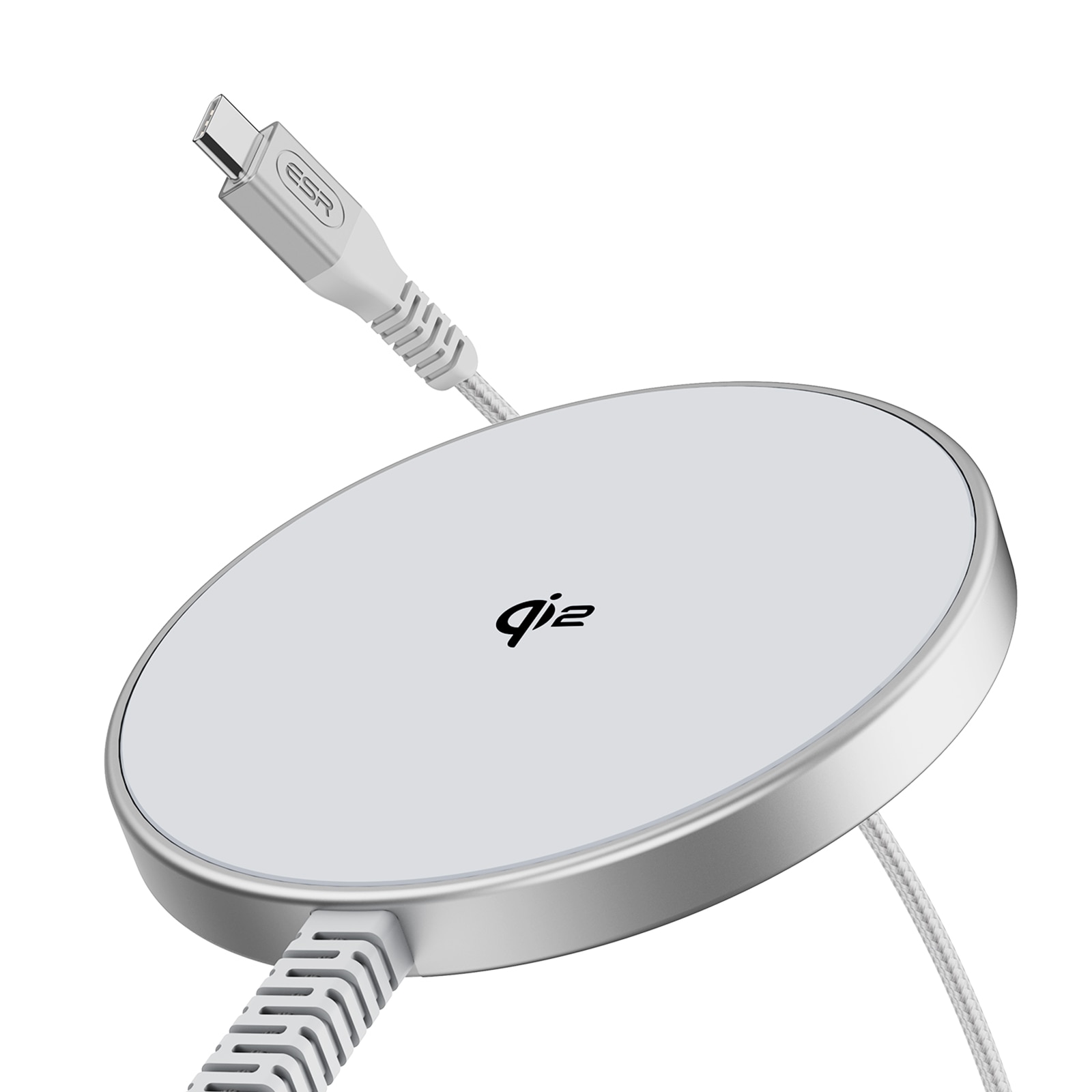 HaloLock Mini Qi2 MagSafe Magnetic Wireless Charger zilver