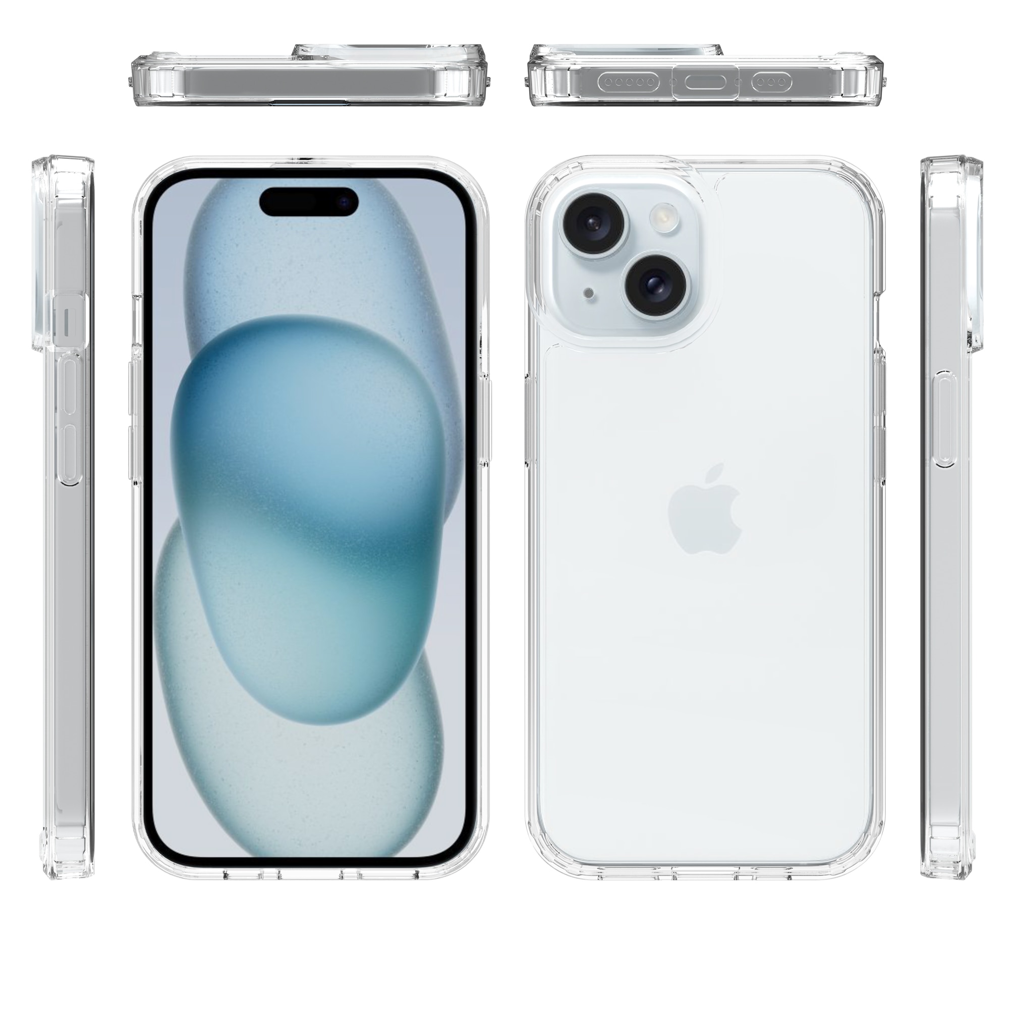 Hybridcase iPhone 15 Plus transparant