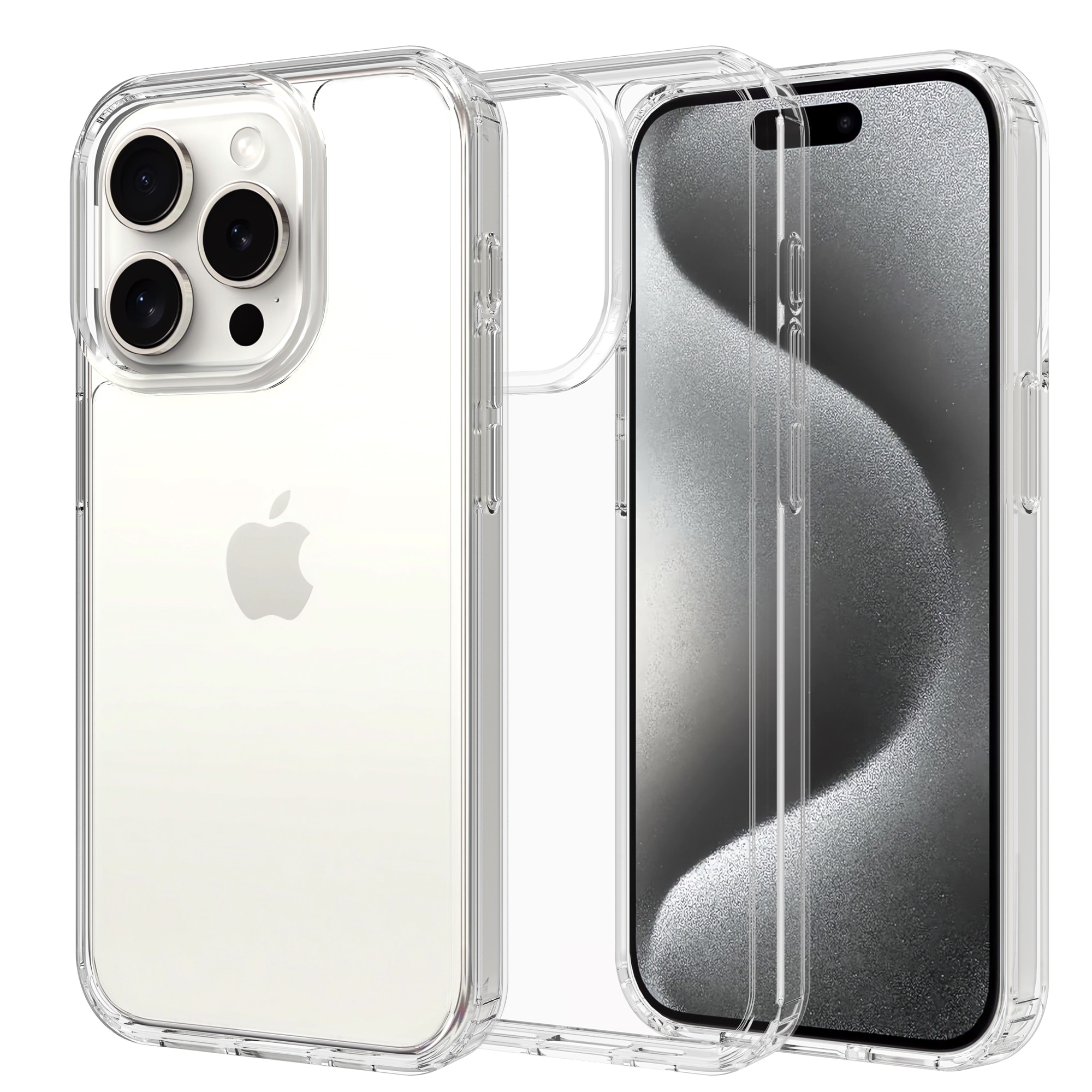 Hybridcase iPhone 15 Pro transparant