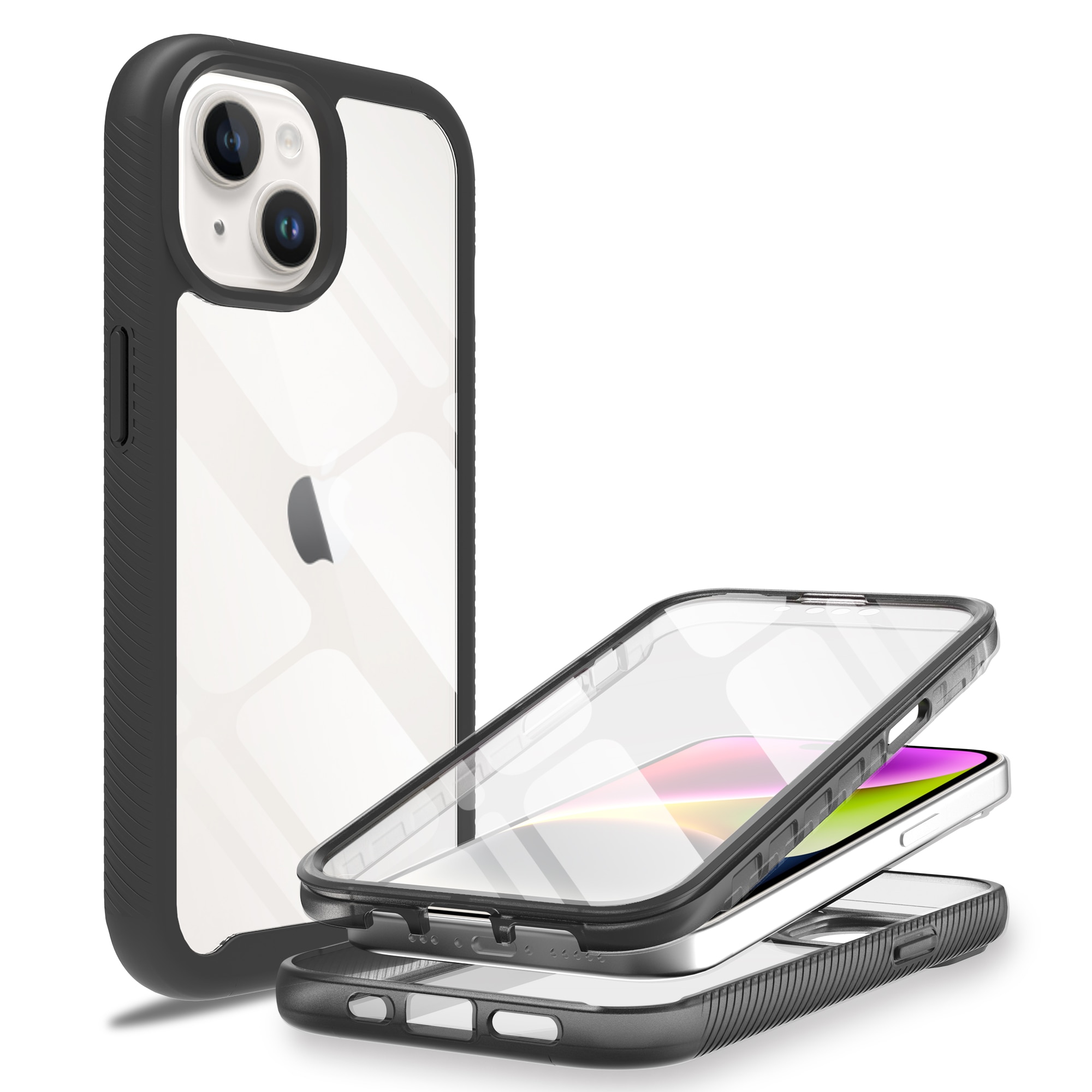 iPhone 15 Full Protection Case zwart