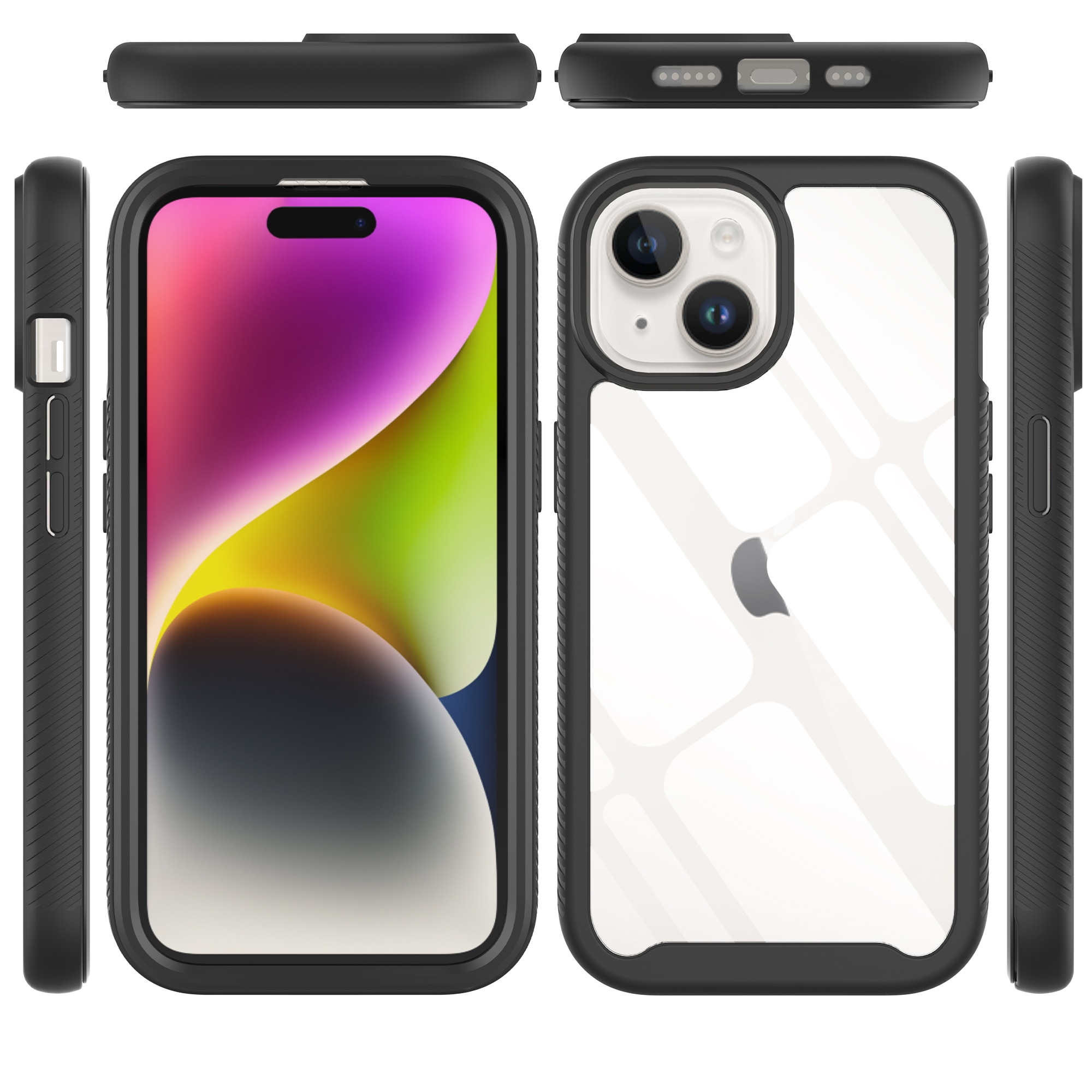 iPhone 15 Plus Full Protection Case zwart