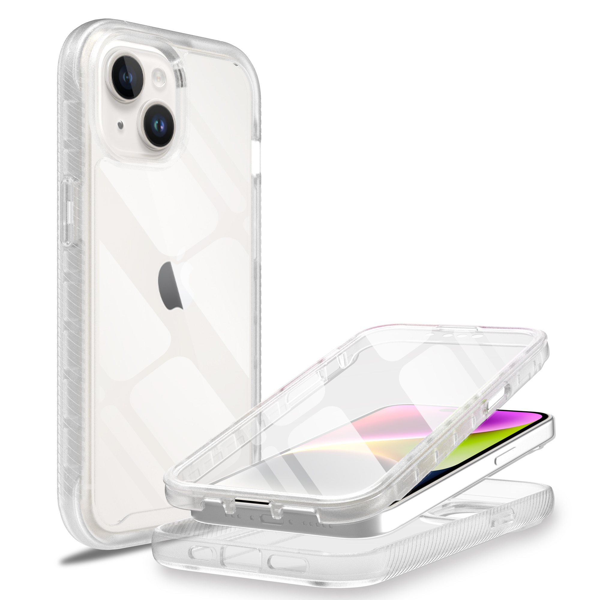 iPhone 15 Full Protection Case transparant