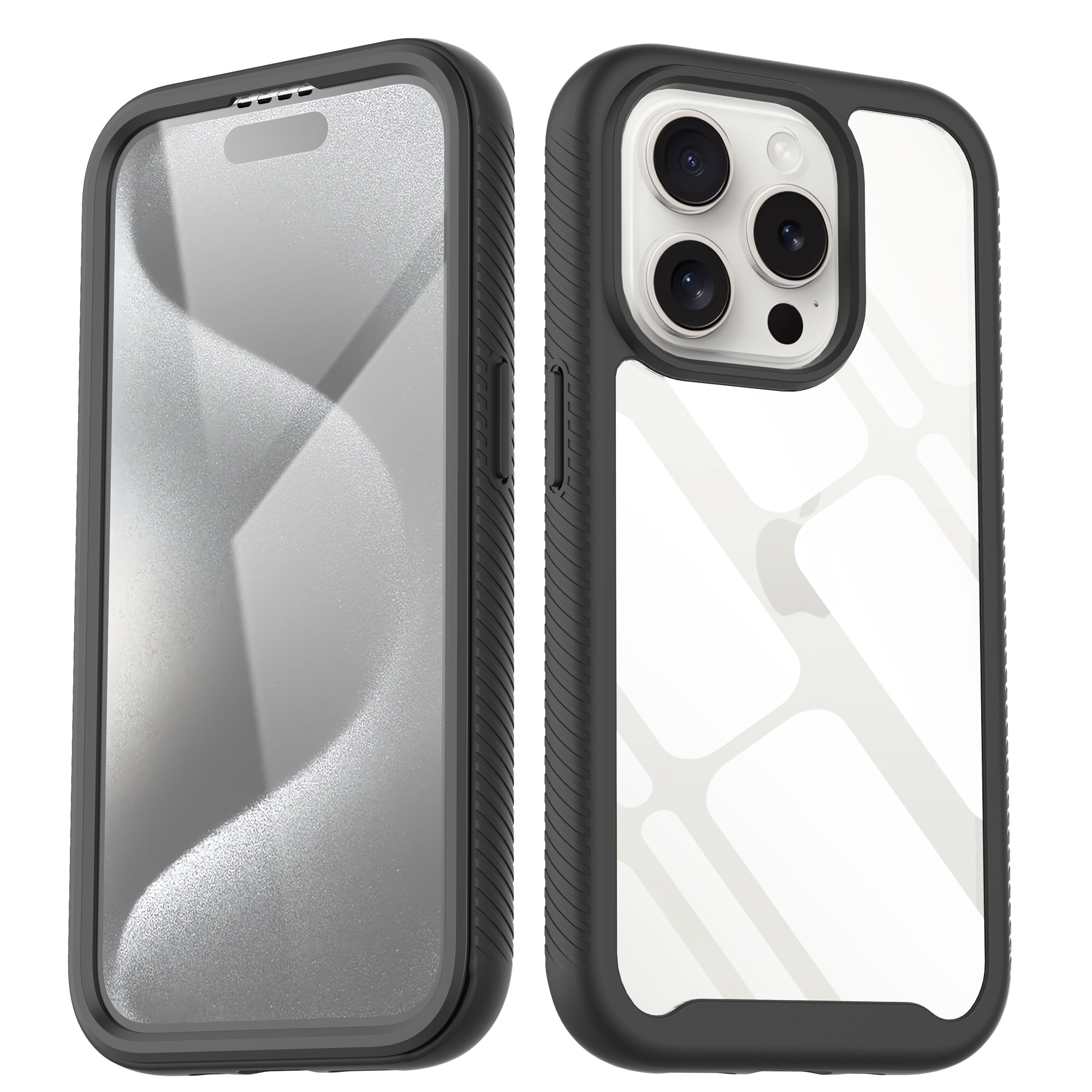 iPhone 15 Pro Full Protection Case zwart