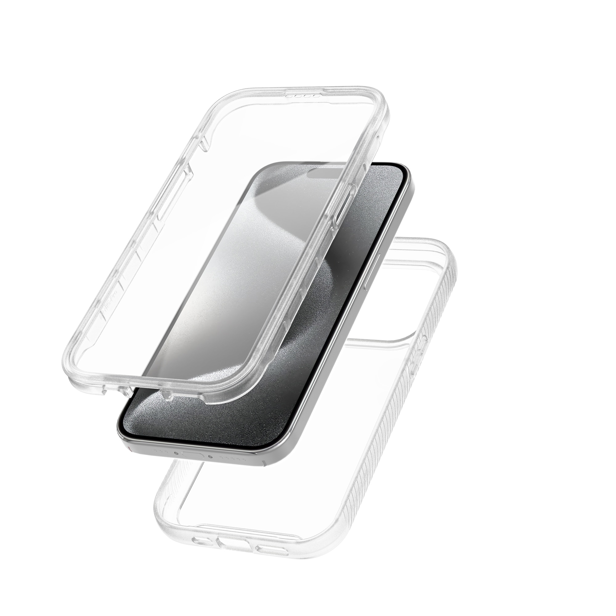 iPhone 15 Pro Full Protection Case transparant