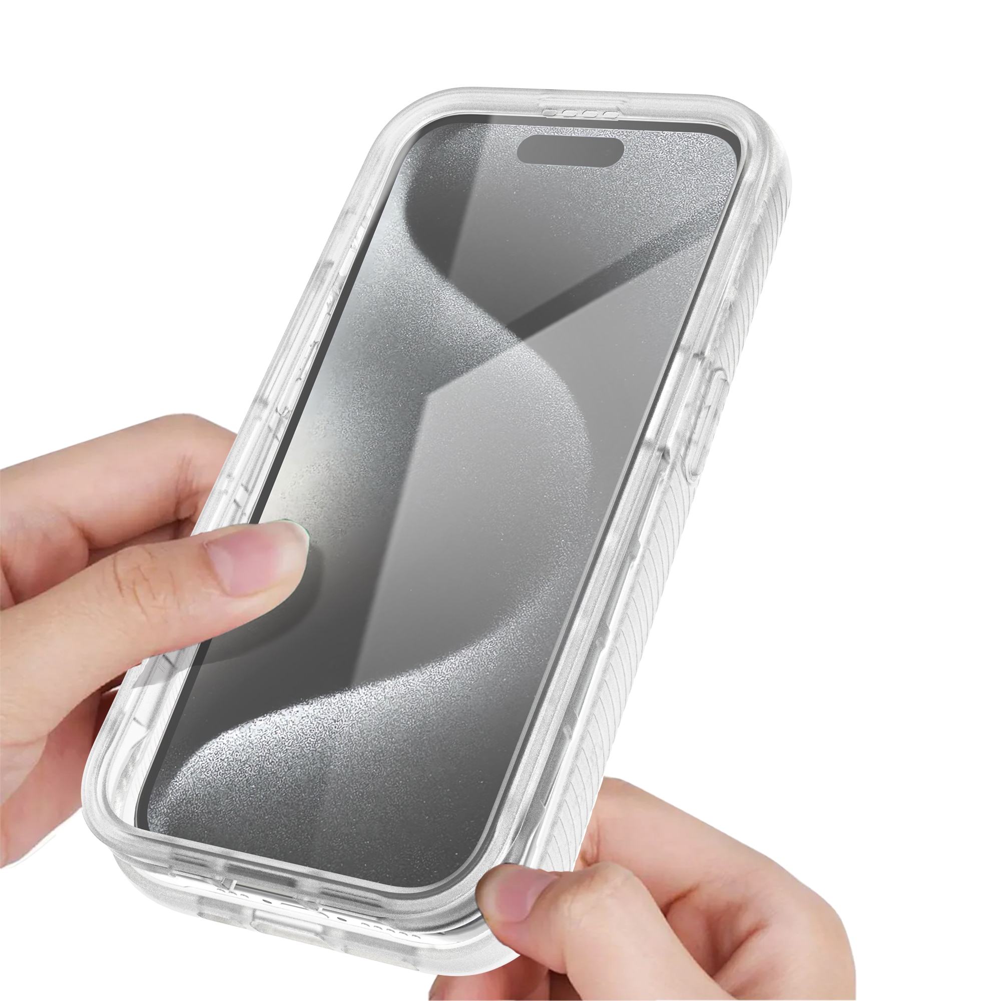 iPhone 15 Pro Full Protection Case Transparant