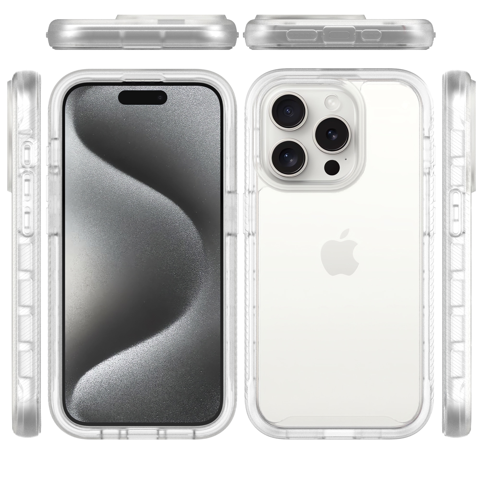 iPhone 15 Pro Full Protection Case transparant