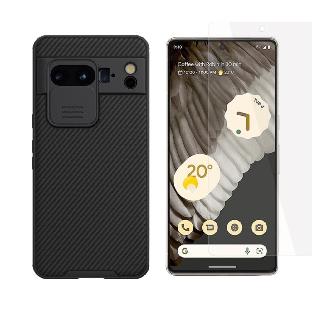 Google Pixel 8 Pro Set CamShield Hoesje en Screenprotector