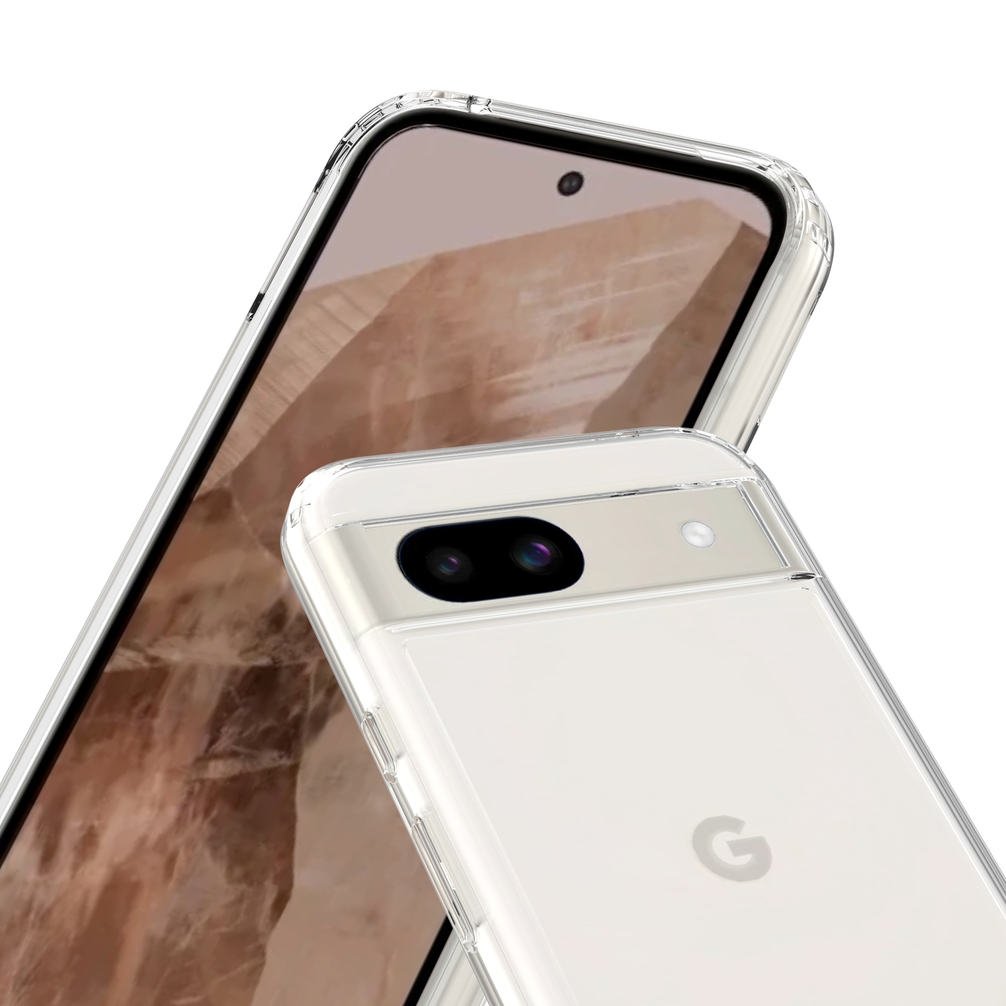 Crystal Hybrid Case Google Pixel 8a transparant