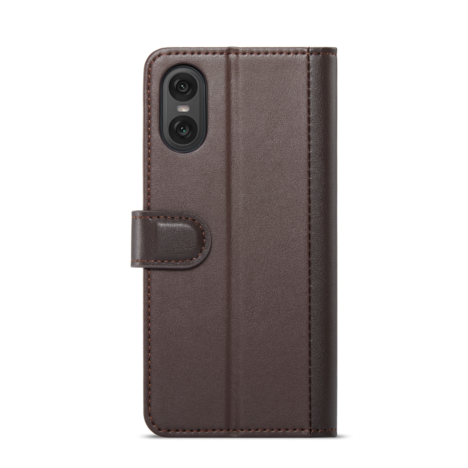 Sony Xperia 10 VI Echt lederen hoesje bruin