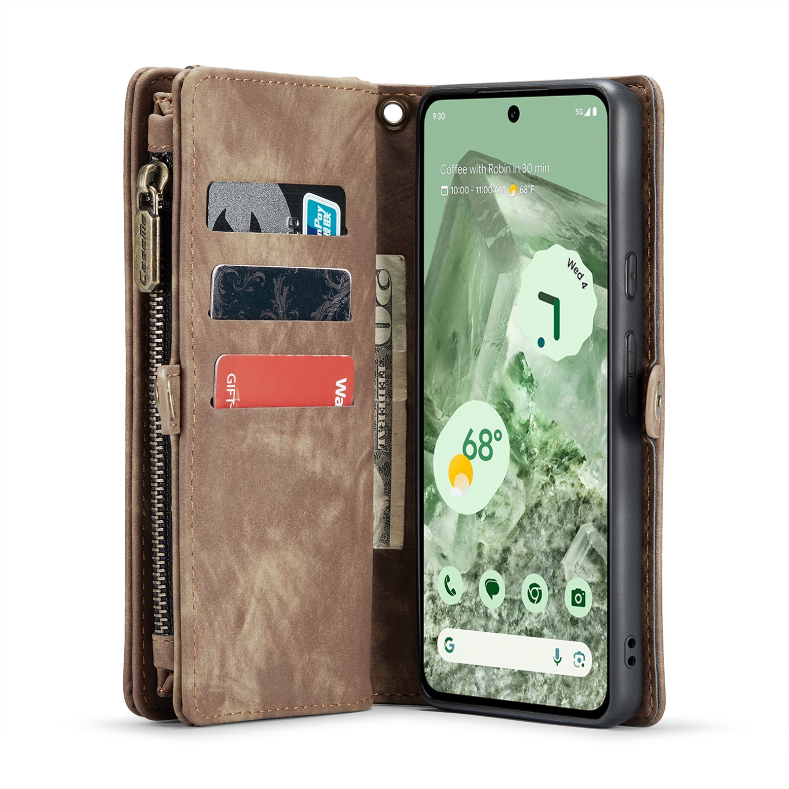 Multi-slot Hoesje Google Pixel 8a bruin