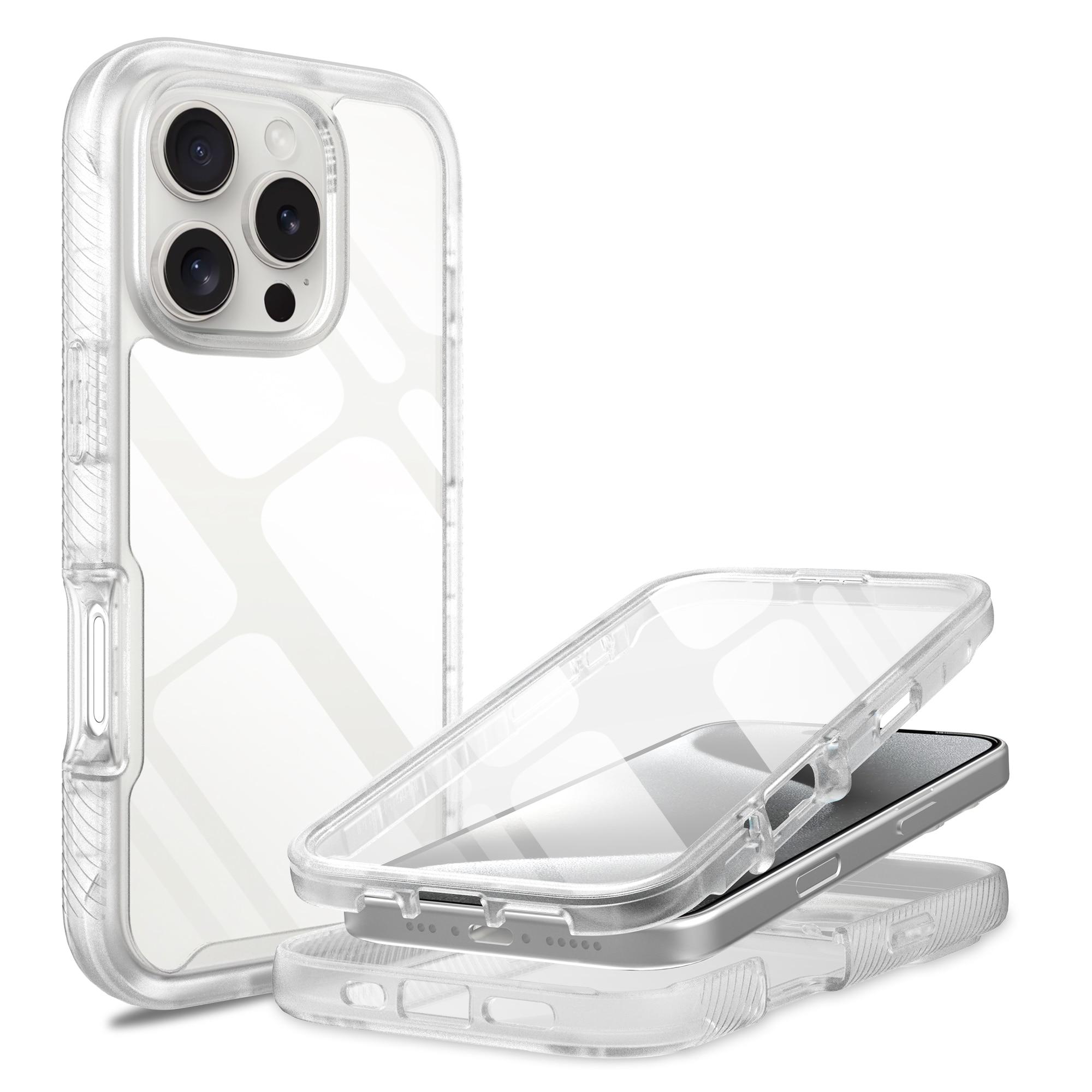 iPhone 16 Pro Full Protection Case transparant