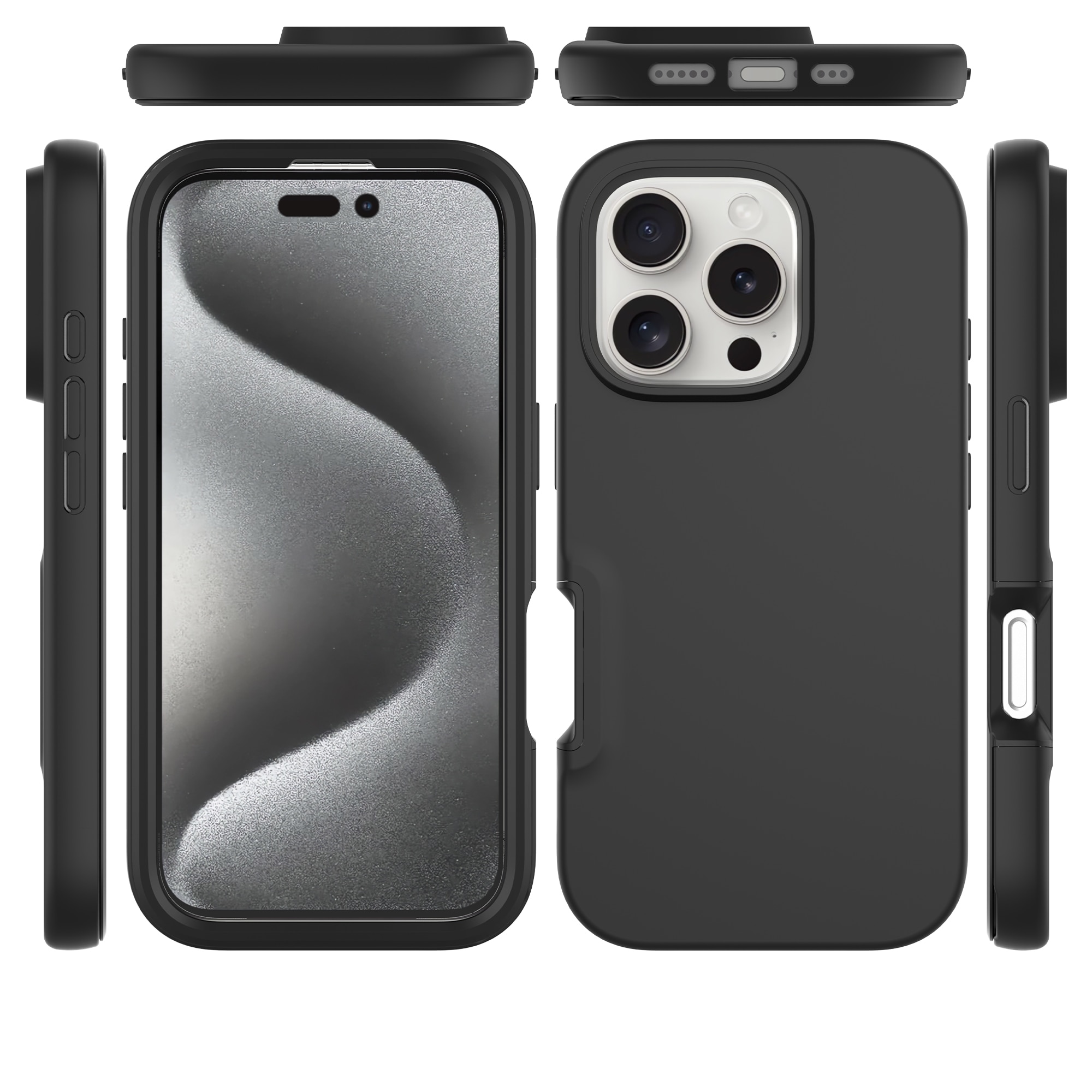 iPhone 16 Pro Max Full Protection Case zwart