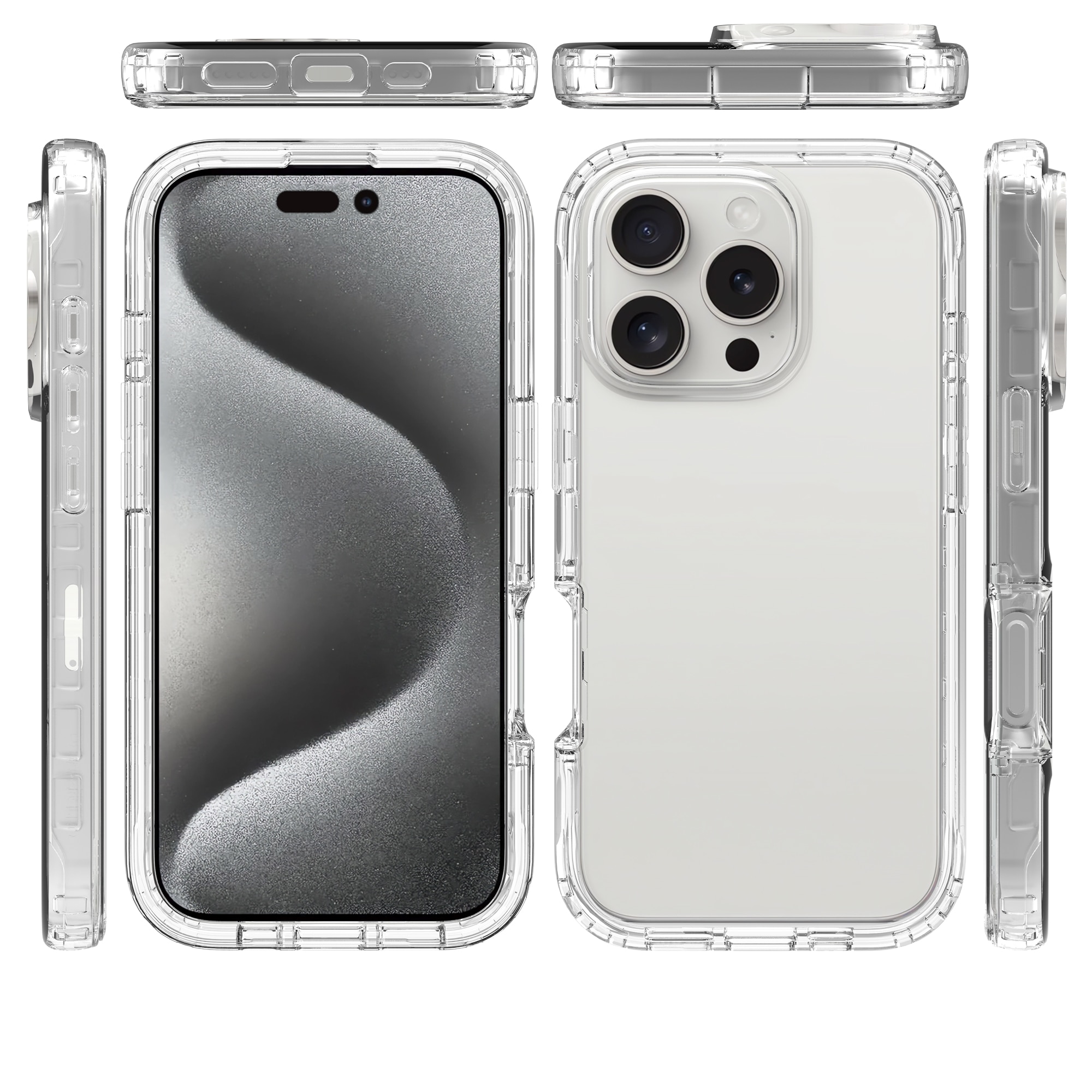 iPhone 16 Pro Max Full Cover Case transparant