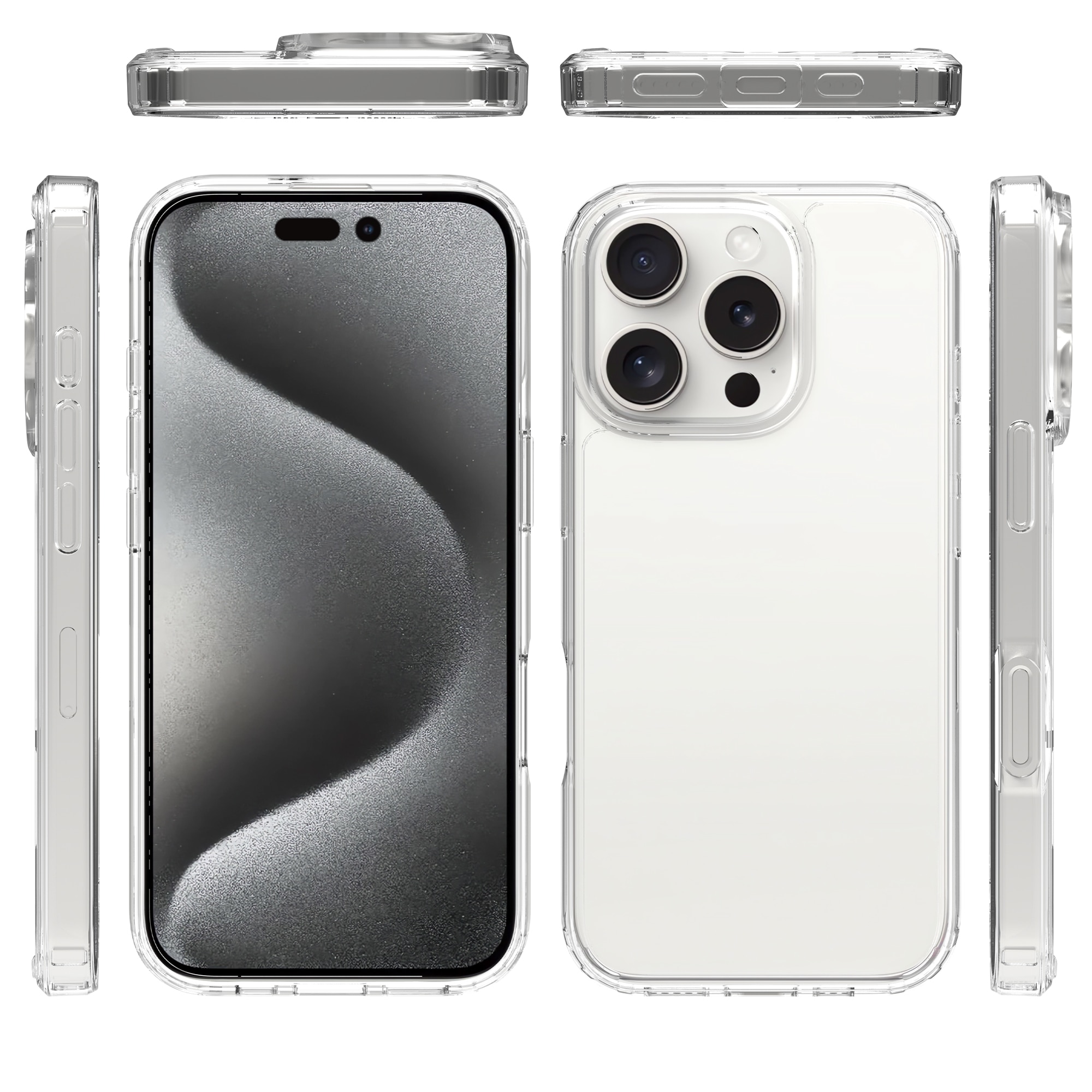 Hybridcase iPhone 16 Pro Max transparant