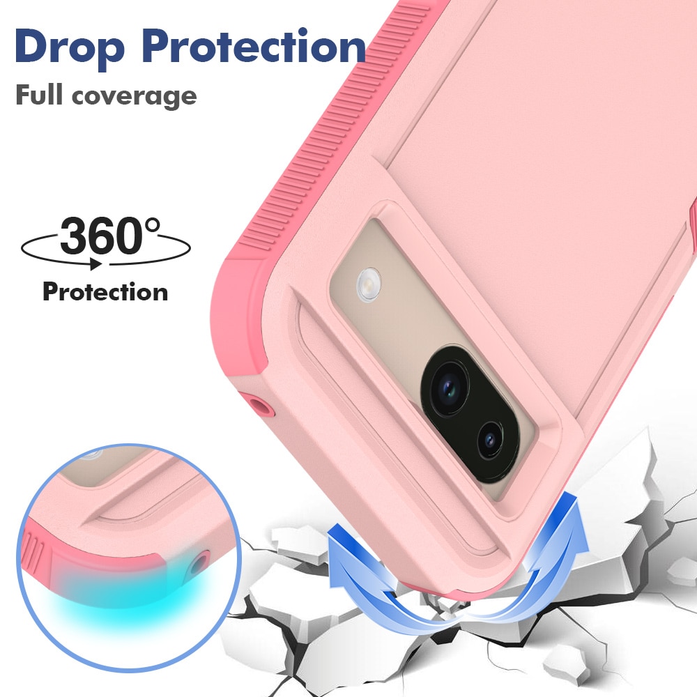 Google Pixel 8a Off-road Hybridcase roze