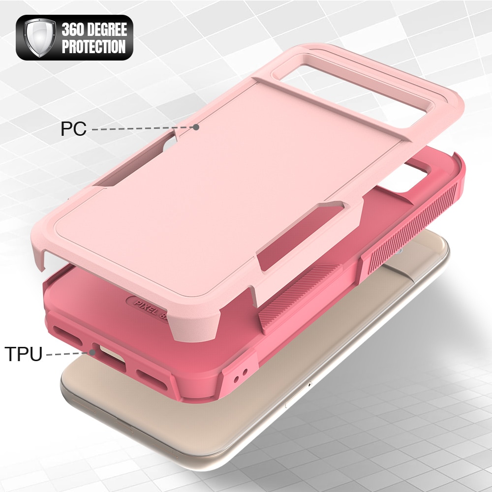 Google Pixel 8a Off-road Hybridcase roze