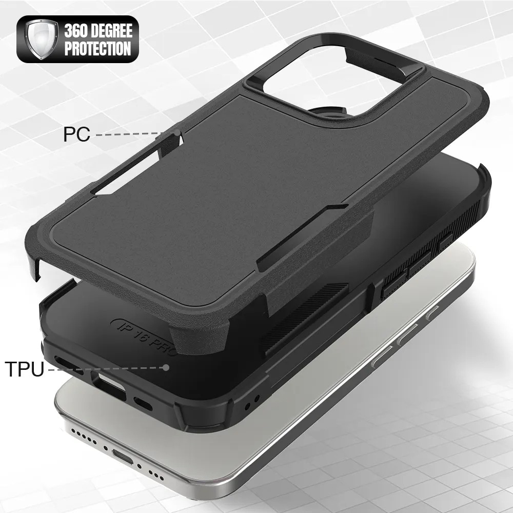 iPhone 16 Pro Off-road Hybridcase zwart