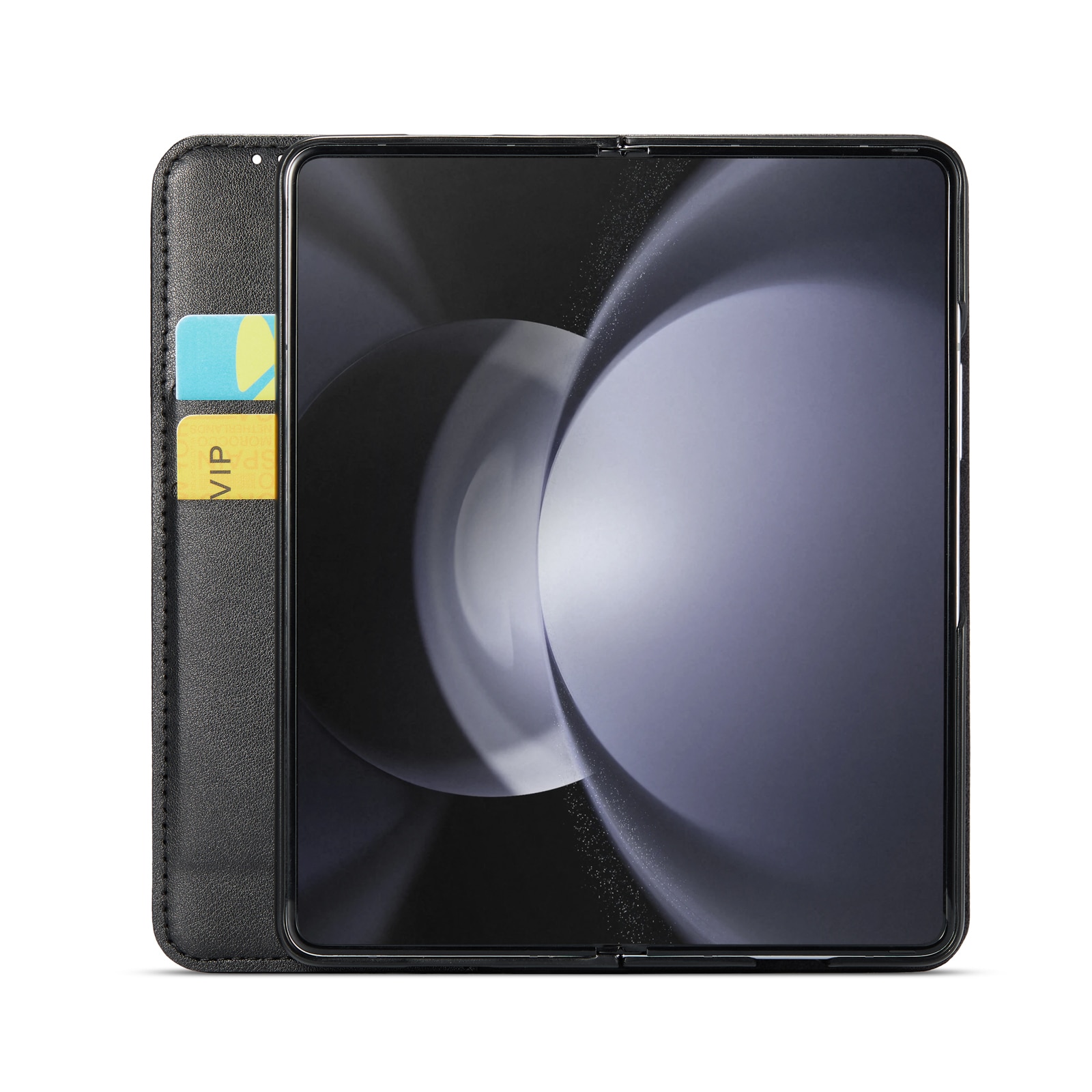 Samsung Galaxy Z Fold 6 Echt lederen hoesje zwart